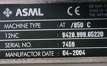 ASML AT850C光刻機(jī)